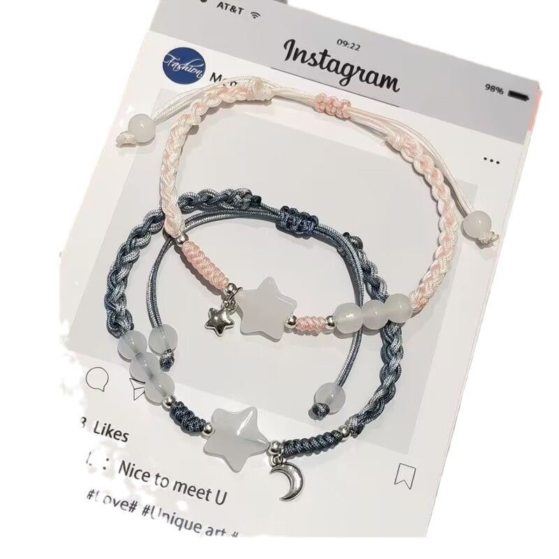 Star & Moon Couple Bracelet set