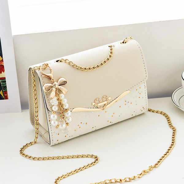 Elegant Bow Pearl Sling Bag