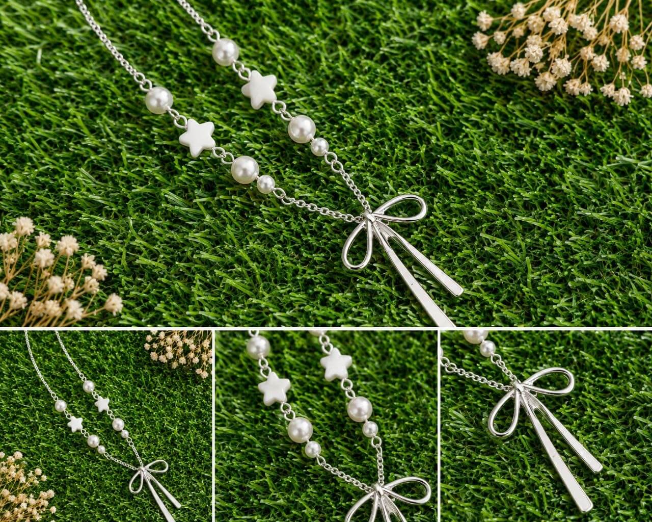 Pearl Star Bow Necklace ⭐🎀